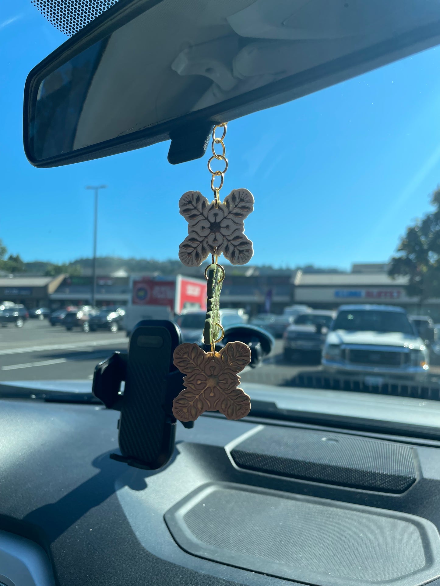 Lehua Quilt car charm
