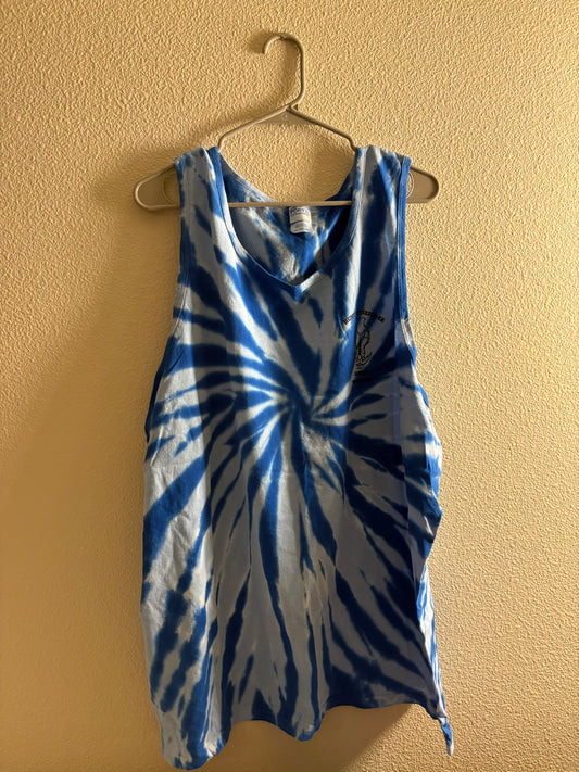 Hunt Fish Explore Hawaii Tank top BLUE TIE DYE